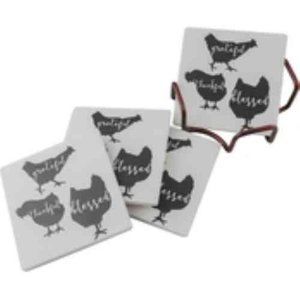 Thirstystone Occasions Grateful 4 pc. Coaster Set